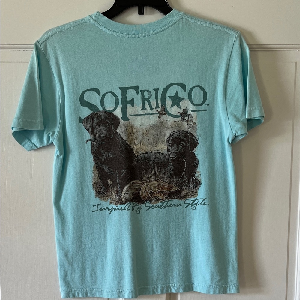 Southern Fried Cotton Aqua Short Sleeve Tee